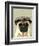 Pug in Flat Cap-Fab Funky-Framed Art Print