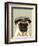 Pug in Flat Cap-Fab Funky-Framed Art Print