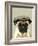 Pug in Flat Cap-Fab Funky-Framed Art Print