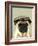 Pug in Flat Cap-Fab Funky-Framed Art Print