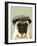 Pug in Flat Cap-Fab Funky-Framed Art Print