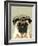 Pug in Flat Cap-Fab Funky-Framed Art Print