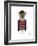 Pug in Hipster Style-Olga Angellos-Framed Art Print