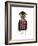 Pug in Hipster Style-Olga Angellos-Framed Art Print