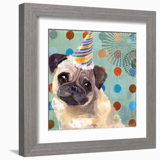 Pug Love-Anna Polanski-Framed Art Print