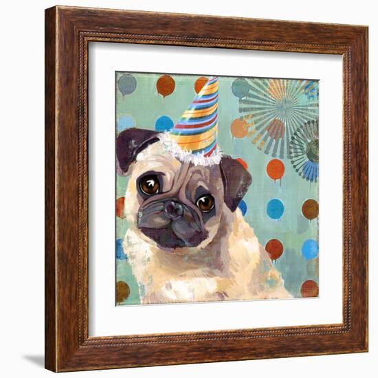 Pug Love-Anna Polanski-Framed Art Print