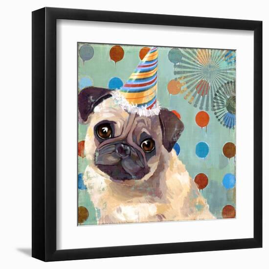 Pug Love-Anna Polanski-Framed Art Print