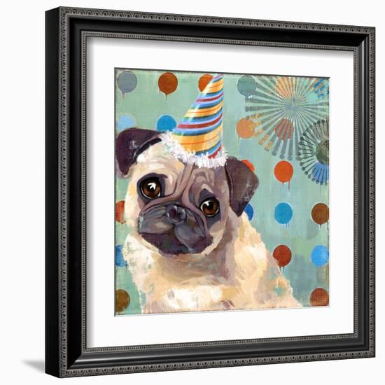 Pug Love-Anna Polanski-Framed Art Print