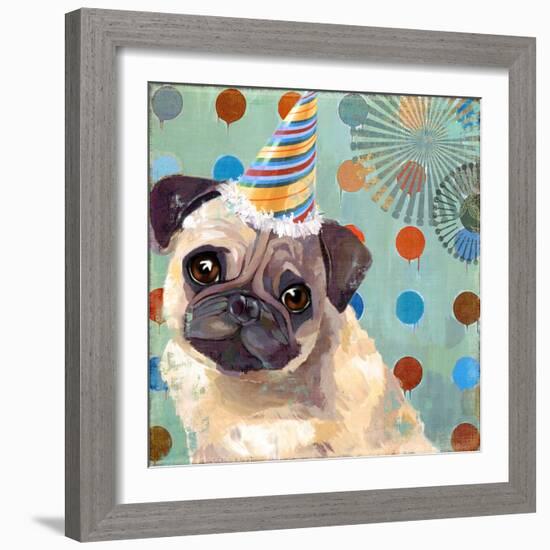 Pug Love-Anna Polanski-Framed Art Print