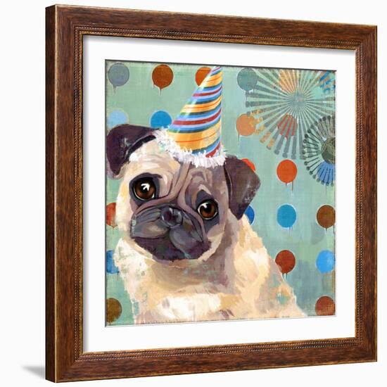 Pug Love-Anna Polanski-Framed Art Print