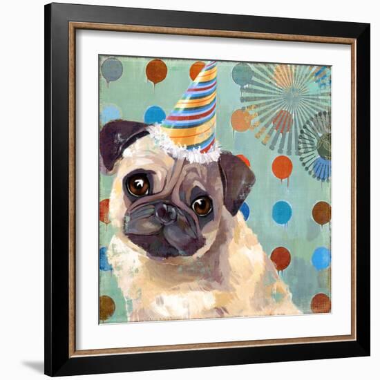 Pug Love-Anna Polanski-Framed Art Print