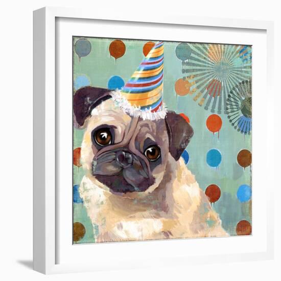 Pug Love-Anna Polanski-Framed Art Print