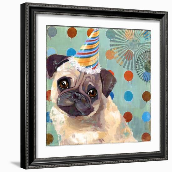 Pug Love-Anna Polanski-Framed Art Print