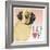 Pug Love-Tomoyo Pitcher-Framed Giclee Print