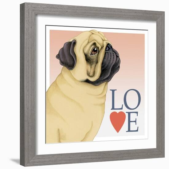 Pug Love-Tomoyo Pitcher-Framed Giclee Print