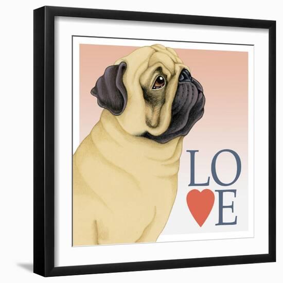 Pug Love-Tomoyo Pitcher-Framed Giclee Print