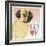 Pug Love-Tomoyo Pitcher-Framed Giclee Print