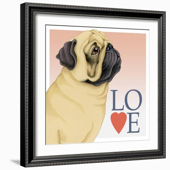 Pug Love-Tomoyo Pitcher-Framed Giclee Print