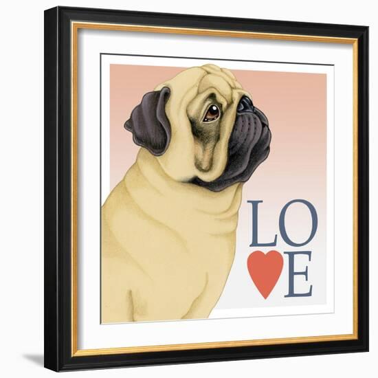 Pug Love-Tomoyo Pitcher-Framed Giclee Print