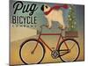 Pug on a Bike Christmas Crop-Ryan Fowler-Mounted Art Print