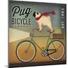 Pug on a Bike-Ryan Fowler-Mounted Art Print