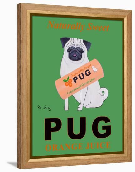 Pug Orange Juice-Ken Bailey-Framed Premier Image Canvas