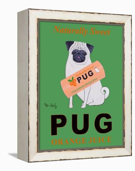 Pug Orange Juice-Ken Bailey-Framed Premier Image Canvas