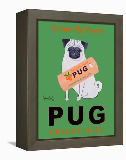 Pug Orange Juice-Ken Bailey-Framed Premier Image Canvas