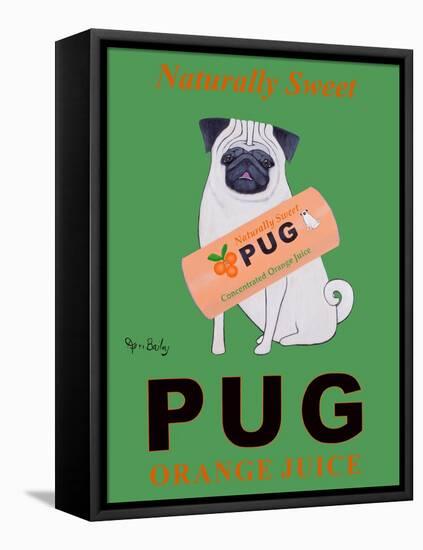 Pug Orange Juice-Ken Bailey-Framed Premier Image Canvas