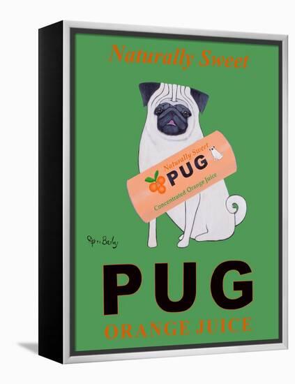 Pug Orange Juice-Ken Bailey-Framed Premier Image Canvas