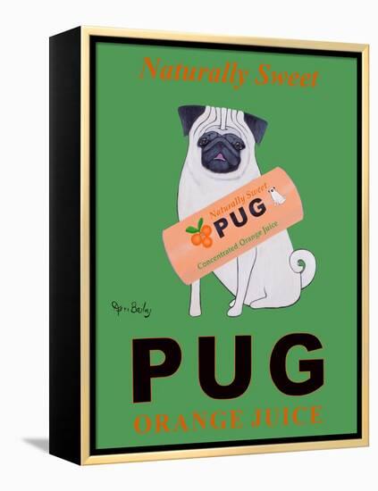 Pug Orange Juice-Ken Bailey-Framed Premier Image Canvas