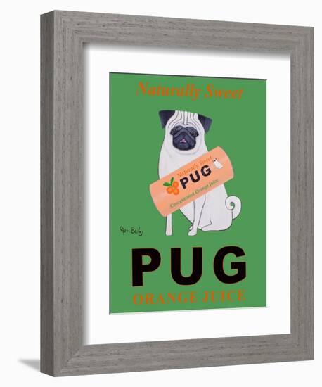 Pug Orange Juice-Ken Bailey-Framed Giclee Print