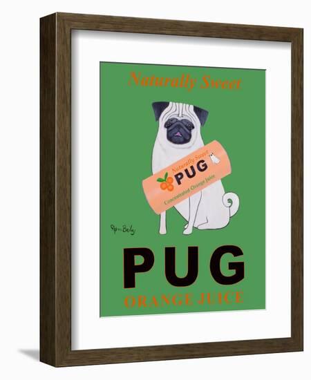 Pug Orange Juice-Ken Bailey-Framed Giclee Print