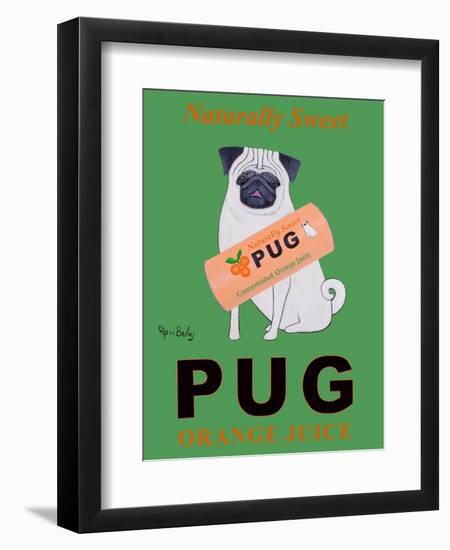 Pug Orange Juice-Ken Bailey-Framed Giclee Print