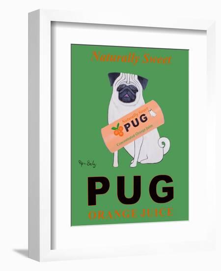 Pug Orange Juice-Ken Bailey-Framed Giclee Print