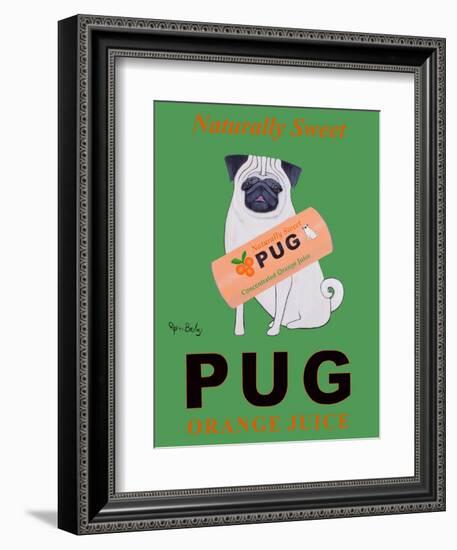 Pug Orange Juice-Ken Bailey-Framed Giclee Print