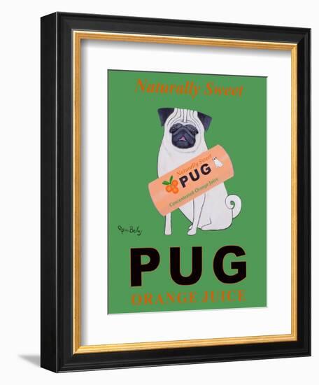 Pug Orange Juice-Ken Bailey-Framed Giclee Print