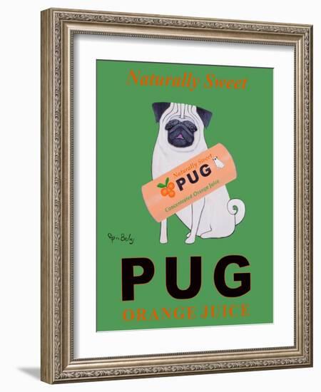 Pug Orange Juice-Ken Bailey-Framed Giclee Print