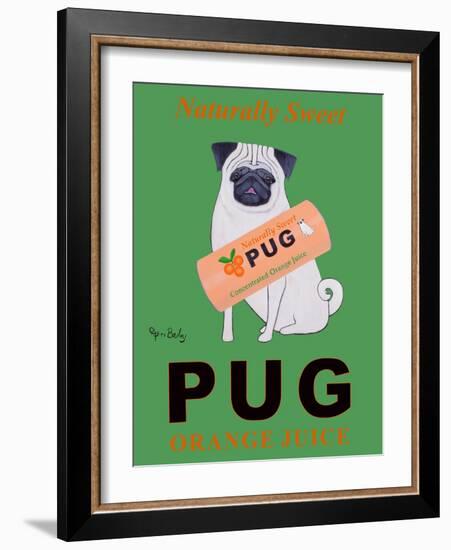 Pug Orange Juice-Ken Bailey-Framed Giclee Print