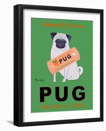 Pug Orange Juice-Ken Bailey-Framed Giclee Print