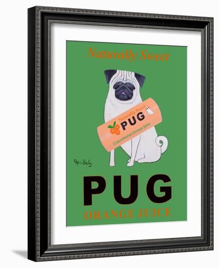 Pug Orange Juice-Ken Bailey-Framed Giclee Print