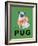 Pug Orange Juice-Ken Bailey-Framed Giclee Print