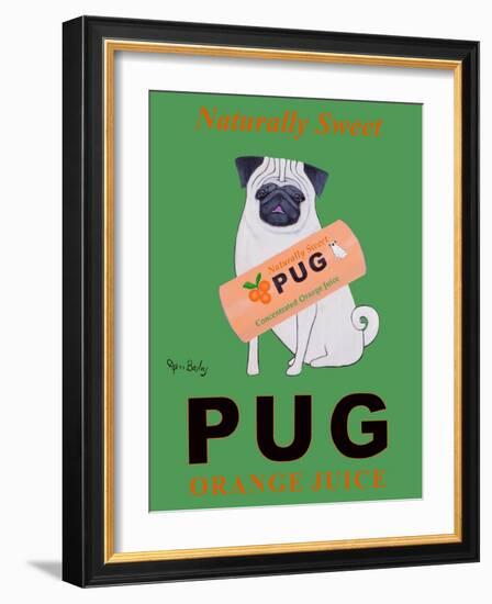 Pug Orange Juice-Ken Bailey-Framed Giclee Print