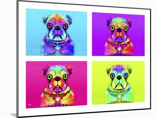 Pug Psychodelic Poster XXXII-Fernando Palma-Mounted Giclee Print