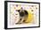 Pug Puppy (6 Wks Old) in a Yellow Pot-null-Framed Photographic Print