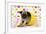 Pug Puppy (6 Wks Old) in a Yellow Pot-null-Framed Photographic Print