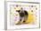 Pug Puppy (6 Wks Old) in a Yellow Pot-null-Framed Photographic Print