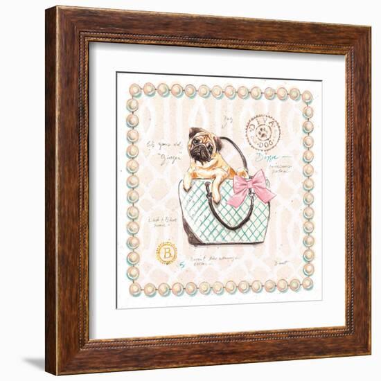 Pug Puppy Purse-Chad Barrett-Framed Art Print