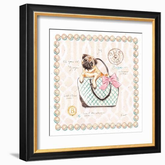 Pug Puppy Purse-Chad Barrett-Framed Art Print