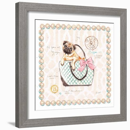 Pug Puppy Purse-Chad Barrett-Framed Art Print